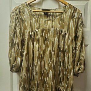 Woman's Apostrophe Brown/White Blouse Size S